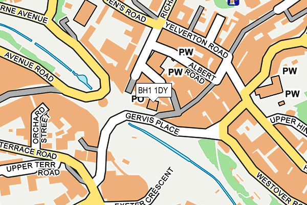 BH1 1DY map - OS OpenMap – Local (Ordnance Survey) BH1 1DY map - OS OpenMap – Local (Ordnance Survey)