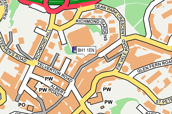 BH1 1EN map - OS OpenMap – Local (Ordnance Survey) BH1 1EN map - OS OpenMap – Local (Ordnance Survey)