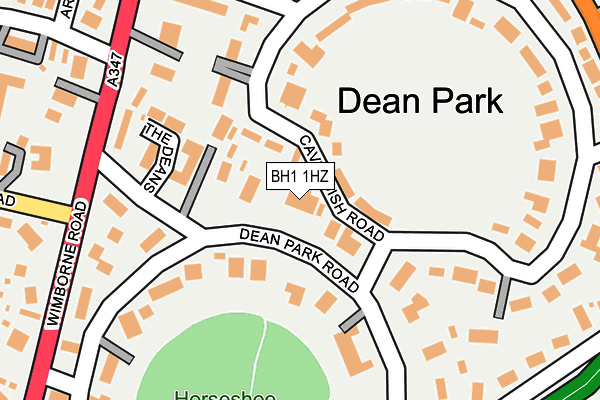 BH1 1HZ map - OS OpenMap – Local (Ordnance Survey) BH1 1HZ map - OS OpenMap – Local (Ordnance Survey)