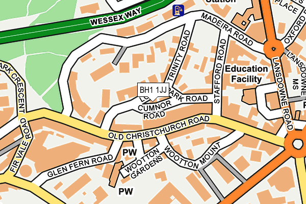 BH1 1JJ map - OS OpenMap – Local (Ordnance Survey) BH1 1JJ map - OS OpenMap – Local (Ordnance Survey)