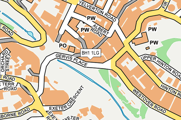 BH1 1LG map - OS OpenMap – Local (Ordnance Survey) BH1 1LG map - OS OpenMap – Local (Ordnance Survey)