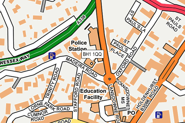 BH1 1QQ map - OS OpenMap – Local (Ordnance Survey) BH1 1QQ map - OS OpenMap – Local (Ordnance Survey)