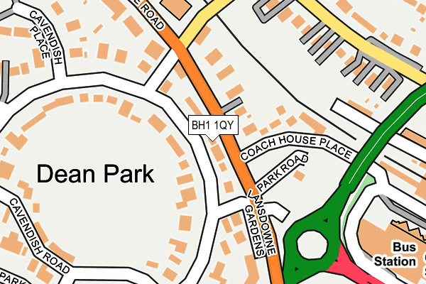 BH1 1QY map - OS OpenMap – Local (Ordnance Survey)