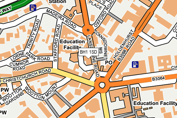 BH1 1SD map - OS OpenMap – Local (Ordnance Survey) BH1 1SD map - OS OpenMap – Local (Ordnance Survey)