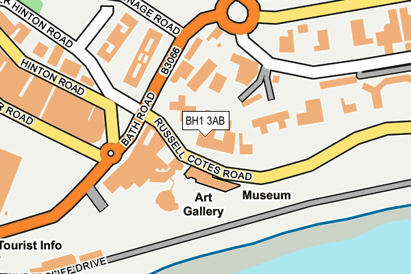 BH1 3AB map - OS OpenMap – Local (Ordnance Survey) BH1 3AB map - OS OpenMap – Local (Ordnance Survey)