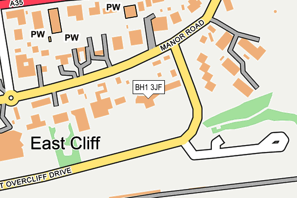 BH1 3JF map - OS OpenMap – Local (Ordnance Survey) BH1 3JF map - OS OpenMap – Local (Ordnance Survey)