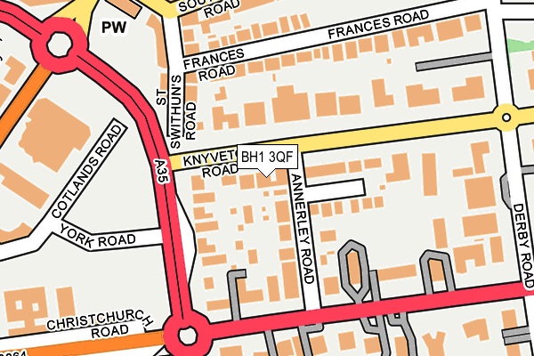 BH1 3QF map - OS OpenMap – Local (Ordnance Survey) BH1 3QF map - OS OpenMap – Local (Ordnance Survey)