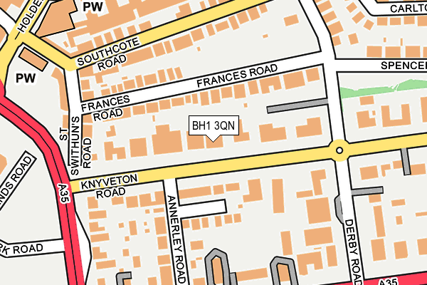 BH1 3QN map - OS OpenMap – Local (Ordnance Survey) BH1 3QN map - OS OpenMap – Local (Ordnance Survey)