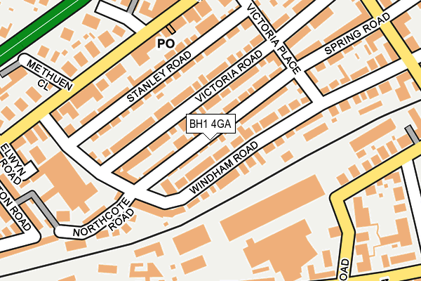BH1 4GA map - OS OpenMap – Local (Ordnance Survey) BH1 4GA map - OS OpenMap – Local (Ordnance Survey)