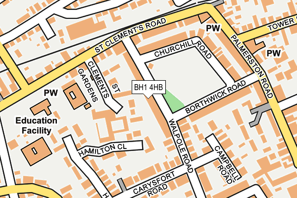 BH1 4HB map - OS OpenMap – Local (Ordnance Survey) BH1 4HB map - OS OpenMap – Local (Ordnance Survey)