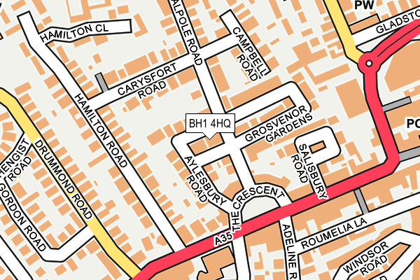 BH1 4HQ map - OS OpenMap – Local (Ordnance Survey) BH1 4HQ map - OS OpenMap – Local (Ordnance Survey)