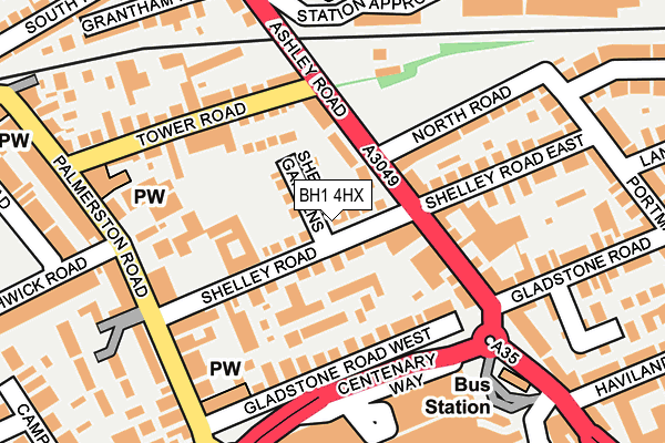 BH1 4HX map - OS OpenMap – Local (Ordnance Survey) BH1 4HX map - OS OpenMap – Local (Ordnance Survey)