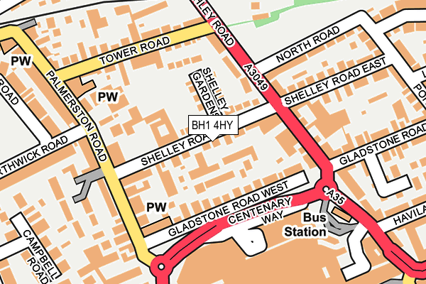 BH1 4HY map - OS OpenMap – Local (Ordnance Survey) BH1 4HY map - OS OpenMap – Local (Ordnance Survey)