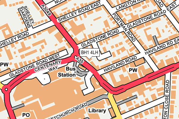 BH1 4LH map - OS OpenMap – Local (Ordnance Survey)