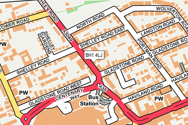 BH1 4LJ map - OS OpenMap – Local (Ordnance Survey) BH1 4LJ map - OS OpenMap – Local (Ordnance Survey)