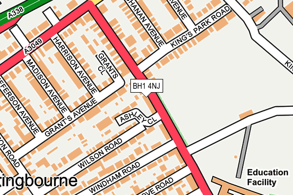 BH1 4NJ map - OS OpenMap – Local (Ordnance Survey) BH1 4NJ map - OS OpenMap – Local (Ordnance Survey)