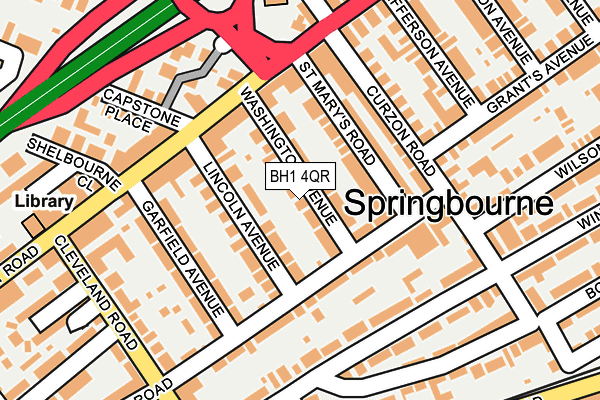 BH1 4QR map - OS OpenMap – Local (Ordnance Survey) BH1 4QR map - OS OpenMap – Local (Ordnance Survey)