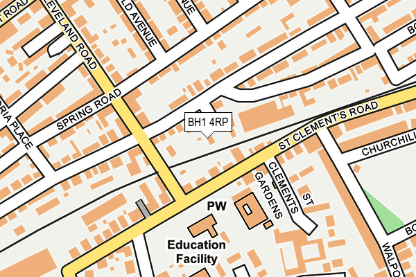 BH1 4RP map - OS OpenMap – Local (Ordnance Survey) BH1 4RP map - OS OpenMap – Local (Ordnance Survey)