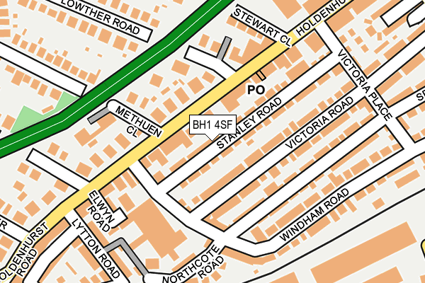 BH1 4SF map - OS OpenMap – Local (Ordnance Survey) BH1 4SF map - OS OpenMap – Local (Ordnance Survey)