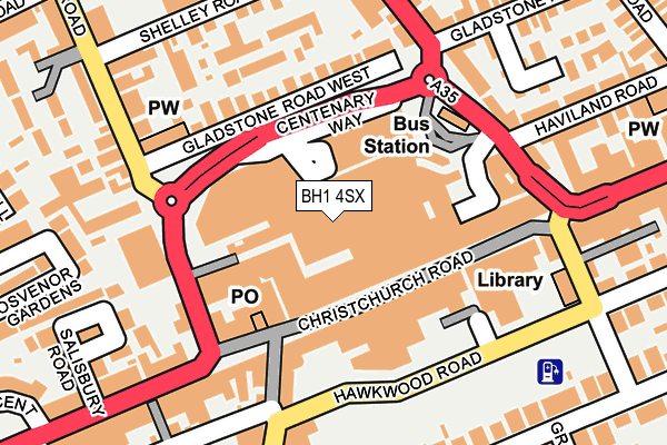 BH1 4SX map - OS OpenMap – Local (Ordnance Survey) BH1 4SX map - OS OpenMap – Local (Ordnance Survey)