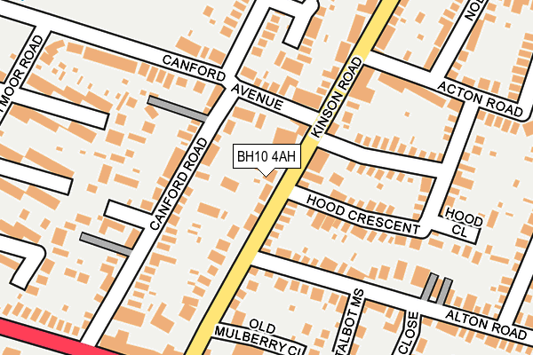 BH10 4AH map - OS OpenMap – Local (Ordnance Survey) BH10 4AH map - OS OpenMap – Local (Ordnance Survey)