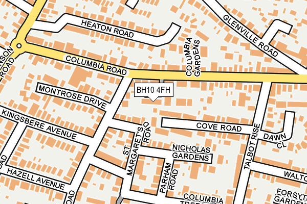 BH10 4FH map - OS OpenMap – Local (Ordnance Survey) BH10 4FH map - OS OpenMap – Local (Ordnance Survey)