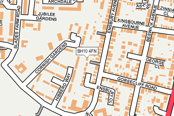BH10 4FN map - OS OpenMap – Local (Ordnance Survey) BH10 4FN map - OS OpenMap – Local (Ordnance Survey)