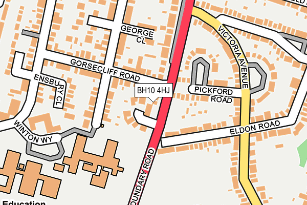 BH10 4HJ map - OS OpenMap – Local (Ordnance Survey)