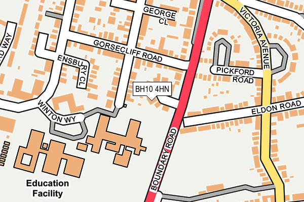 BH10 4HN map - OS OpenMap – Local (Ordnance Survey) BH10 4HN map - OS OpenMap – Local (Ordnance Survey)