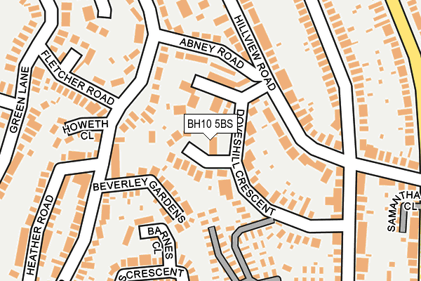 BH10 5BS map - OS OpenMap – Local (Ordnance Survey) BH10 5BS map - OS OpenMap – Local (Ordnance Survey)