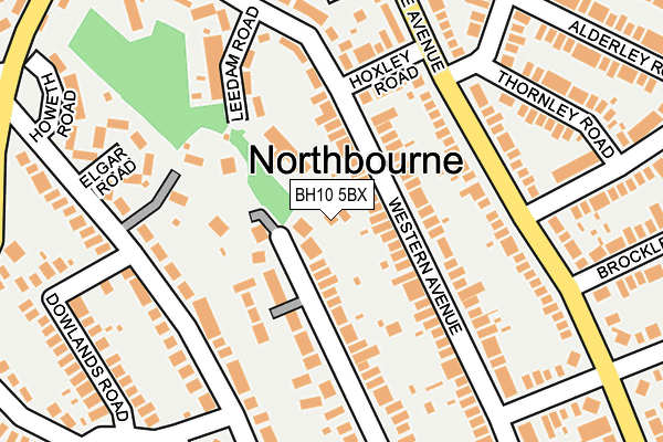BH10 5BX map - OS OpenMap – Local (Ordnance Survey)