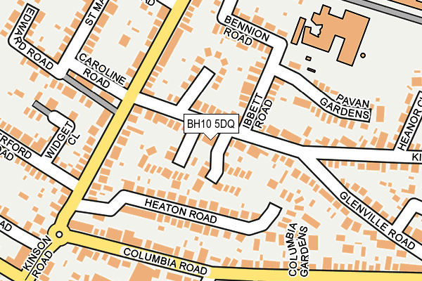 BH10 5DQ map - OS OpenMap – Local (Ordnance Survey) BH10 5DQ map - OS OpenMap – Local (Ordnance Survey)
