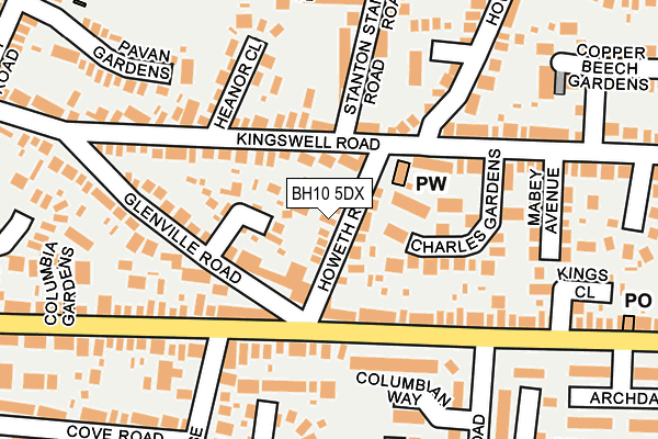BH10 5DX map - OS OpenMap – Local (Ordnance Survey) BH10 5DX map - OS OpenMap – Local (Ordnance Survey)