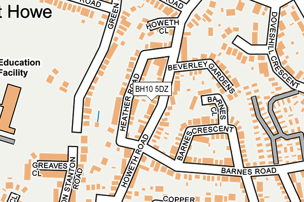 BH10 5DZ map - OS OpenMap – Local (Ordnance Survey) BH10 5DZ map - OS OpenMap – Local (Ordnance Survey)