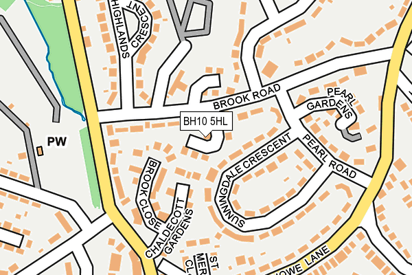 BH10 5HL map - OS OpenMap – Local (Ordnance Survey) BH10 5HL map - OS OpenMap – Local (Ordnance Survey)