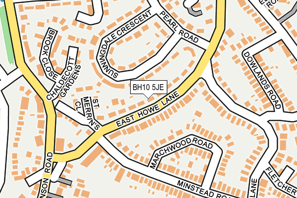 BH10 5JE map - OS OpenMap – Local (Ordnance Survey) BH10 5JE map - OS OpenMap – Local (Ordnance Survey)