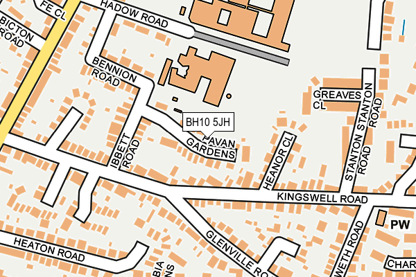 BH10 5JH map - OS OpenMap – Local (Ordnance Survey) BH10 5JH map - OS OpenMap – Local (Ordnance Survey)