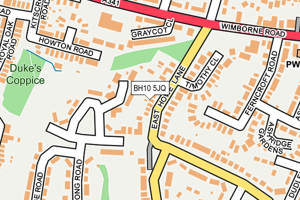 BH10 5JQ map - OS OpenMap – Local (Ordnance Survey) BH10 5JQ map - OS OpenMap – Local (Ordnance Survey)