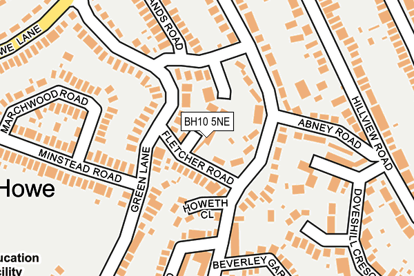 BH10 5NE map - OS OpenMap – Local (Ordnance Survey) BH10 5NE map - OS OpenMap – Local (Ordnance Survey)
