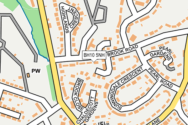 BH10 5NH map - OS OpenMap – Local (Ordnance Survey) BH10 5NH map - OS OpenMap – Local (Ordnance Survey)