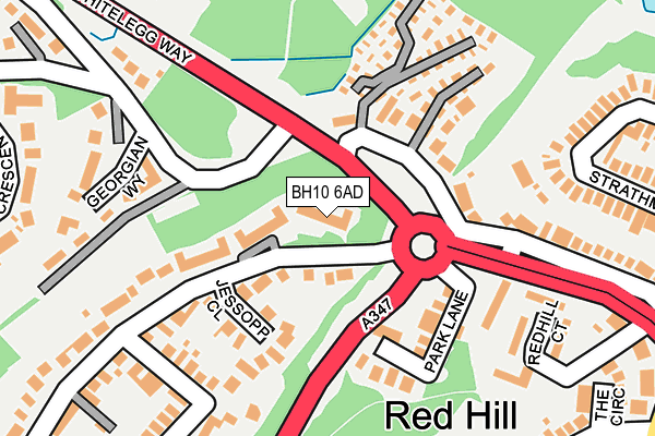 BH10 6AD map - OS OpenMap – Local (Ordnance Survey) BH10 6AD map - OS OpenMap – Local (Ordnance Survey)