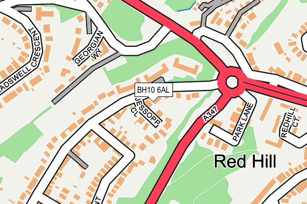 BH10 6AL map - OS OpenMap – Local (Ordnance Survey)