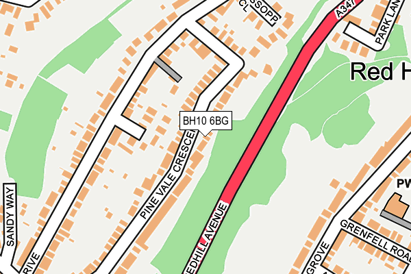 BH10 6BG map - OS OpenMap – Local (Ordnance Survey)