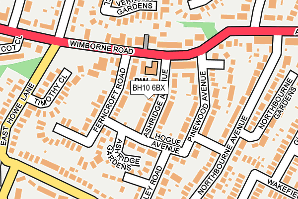 BH10 6BX map - OS OpenMap – Local (Ordnance Survey) BH10 6BX map - OS OpenMap – Local (Ordnance Survey)