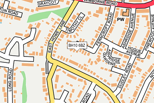 BH10 6BZ map - OS OpenMap – Local (Ordnance Survey) BH10 6BZ map - OS OpenMap – Local (Ordnance Survey)