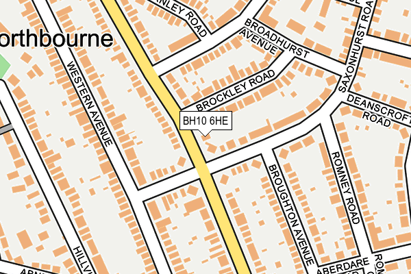 BH10 6HE map - OS OpenMap – Local (Ordnance Survey) BH10 6HE map - OS OpenMap – Local (Ordnance Survey)