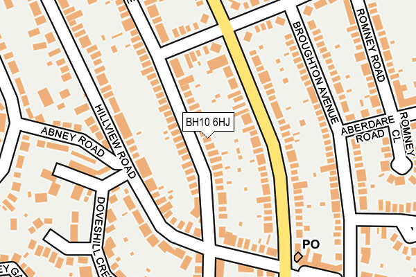 BH10 6HJ map - OS OpenMap – Local (Ordnance Survey) BH10 6HJ map - OS OpenMap – Local (Ordnance Survey)