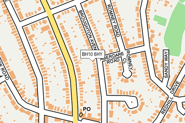 BH10 6HY map - OS OpenMap – Local (Ordnance Survey)