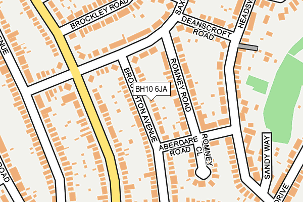 BH10 6JA map - OS OpenMap – Local (Ordnance Survey) BH10 6JA map - OS OpenMap – Local (Ordnance Survey)