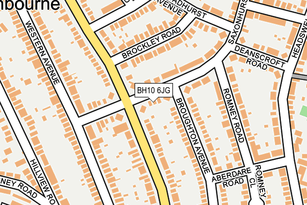 BH10 6JG map - OS OpenMap – Local (Ordnance Survey)
